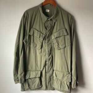 Vintage Slant Pocket Tropical Combat Jacket Large/Long